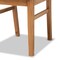 Baxton Studio Idris Mid-Century Black Fabric Upholstered and Oak brown Finished 2-Piece Rattan Dining Chair Set PR 199-2PC-12163-ZORO - alternate 9